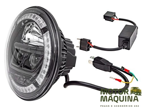 7 INCH HALO DRL HEADLAMP LHD
