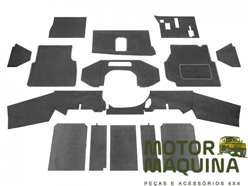 R380 FRONT CARPET SET RHD GREY